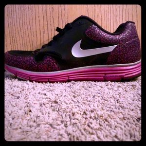 Nike black and pink shoes